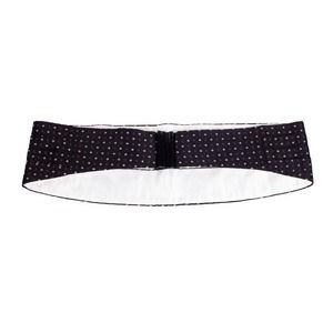 TINO COSMA BLACK & WHITE SMOKING BELT-CUMMERBUND | MENS SIZE M
